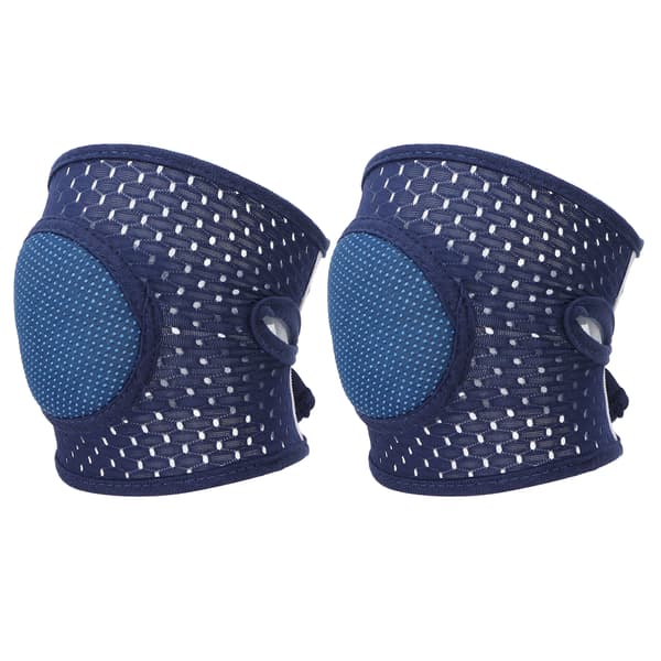 Baby Crawling Pads Mjuka Bomull Elastiska Unisex Förhindra Halkskydd Spädbarn Knäskydd Marinblå