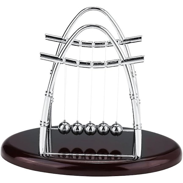 Newtons Vugge Stålbalancebolde Fysik Videnskab Skrivebordslegetøj 27 x 22 cm