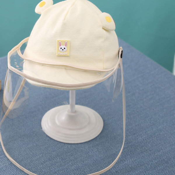 Avtagbar barns ansiktsmask hatt avtagbar transparent ansiktsmask gul