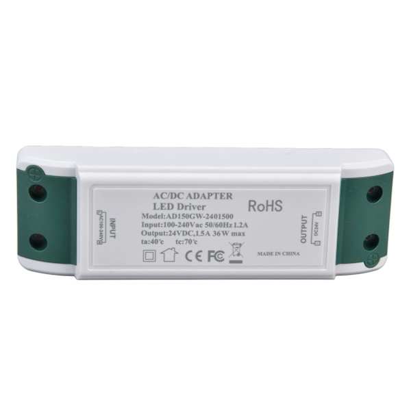 LED-ohjain 24V DC 1,5A 36W LED- power Vakiovirta 24V Muuntaja AC100-240V