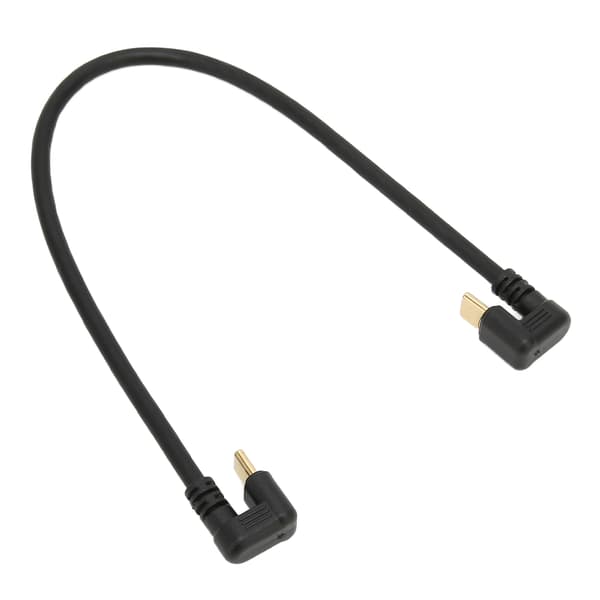 Dataförlängningskabel 10 Gbps Guldpläterad Snabb Vinklad Hane till Hane USB 3.1 Typ C-kabel 11,8 tum