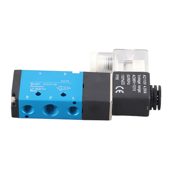 4V210-08 2-asentoinen 5-tiemagneettiventtiili PT1/4in suodatettu ilma DC3W AC 4,5VA (AC110V)