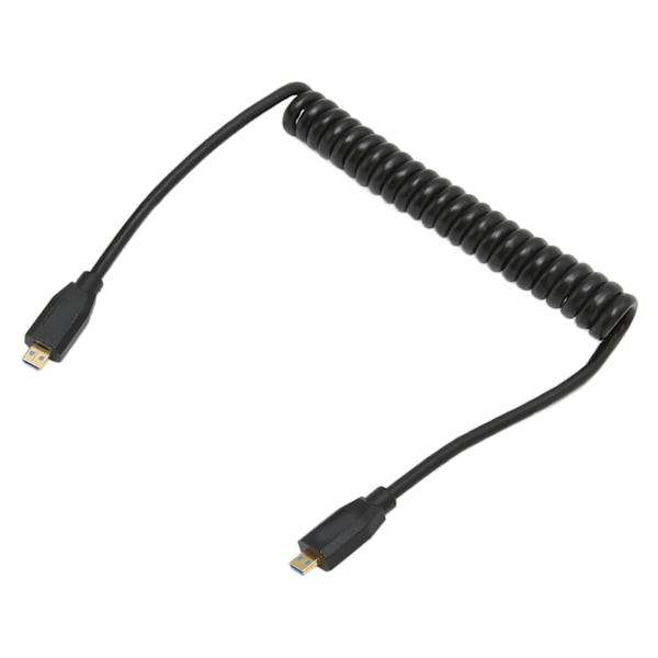 Micro HD Multimedia Interface Kabel Han til Han 8K 60Hz Spiralkabel til HDTV Digitalkamera Tablet