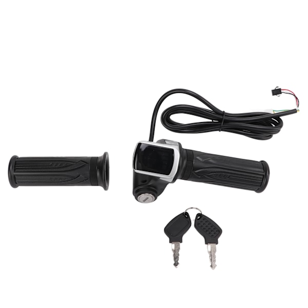 LED-display elektrisk cykel gashåndtag styr med batteriindikator tænd/sluk-knap 48V