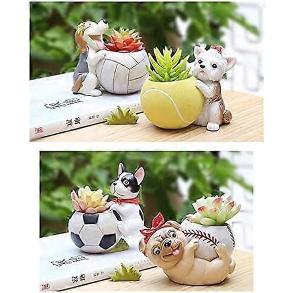 Mini Kreativ Resin Blomsterpotte Potte Bonsai Kaktus Potter Til Kontorbordsdekoration Skrivebords Ornament Dekoration E