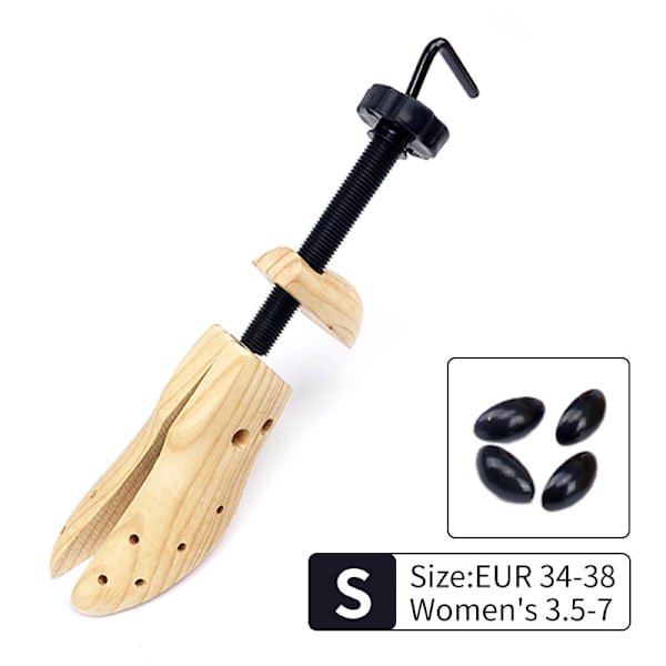 Skosträckare Justerbar trä Professional Widener Shoe Expander Unisex för män kvinnor S 34-38 stl.