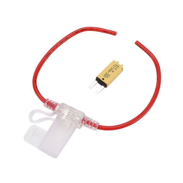 12AWG sikringsholder transparent vandtæt med manuel reset afbryder til bil yacht RV lastbil 32V