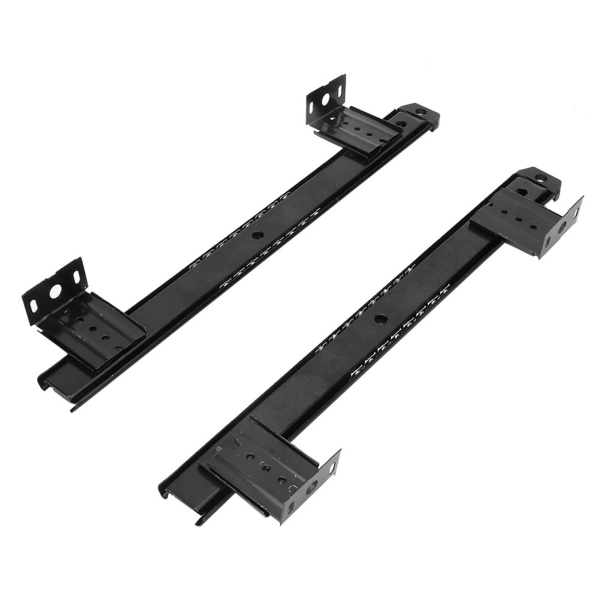 2 stk fortykket koldvalset stål computerbord tastatur glideskinnebeslag (sort)