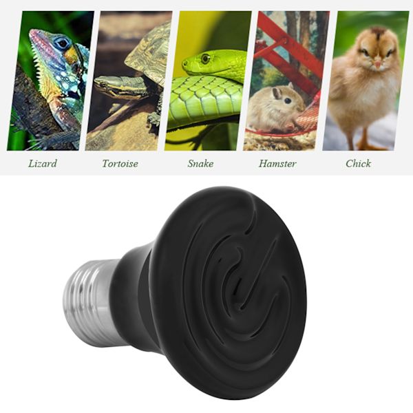 Infrapunakeraaminen lemmikkilämpölamppu - 100 W Reptile-lamppu 100W