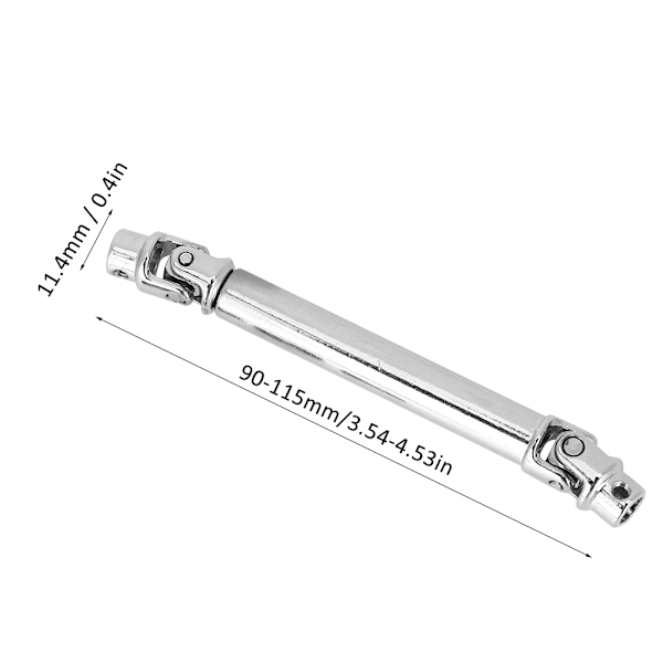 1 stk. Universalaksel i rustfrit stål tilbehør passer til SCX10 D90 90021 RC bil 90-115mm