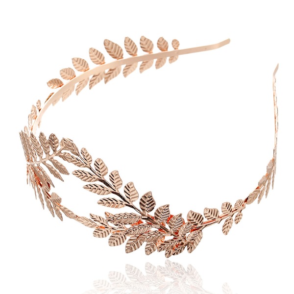 Brudehodebånd 2 stk Legering metallblad krone vinranke pannebånd blad tiara bryllup hodeplagg Brudepike Ball Hårtilbehør for kvinner jenter