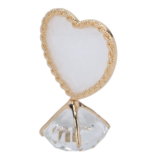 Negledisplaystativ hjerteformet design mode elegant stil blank kant dobbeltsidet neglespidsholder til negleskønhed guld