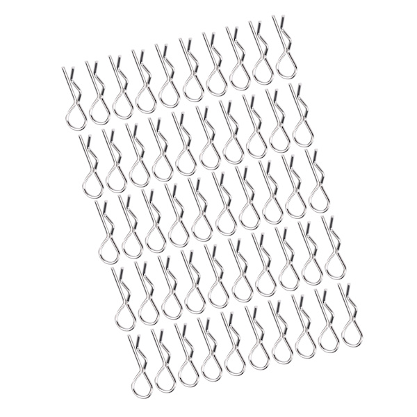 50 st RC-tillbehör R-typ Body Clip Pin för 1/10 1/12 1/16 Skala Fjärrkontroll Bilskal