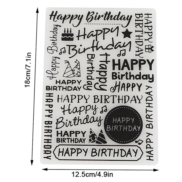 DIY Håndverk Scrapbooking Stempel Fotoalbum Dekor - Gratulerer med dagen