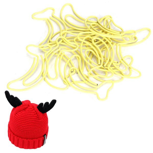 12 st Gul klämma Bananformad multifunktionsförtjockad pappersklämma 3x2cm Studenter Stationär