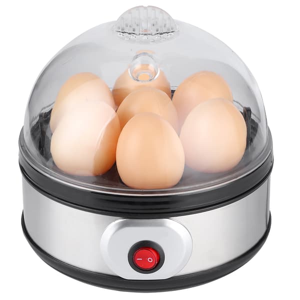 Mini Multifunksjonell Eggkoker i Rustfritt Stål Liten Frokostmaskin 220‑240V EU-plugg