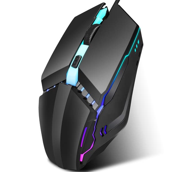 Kablet Mus Farverig Lysende Optisk Gaming Mus 4D Ergonomiske Computerdele