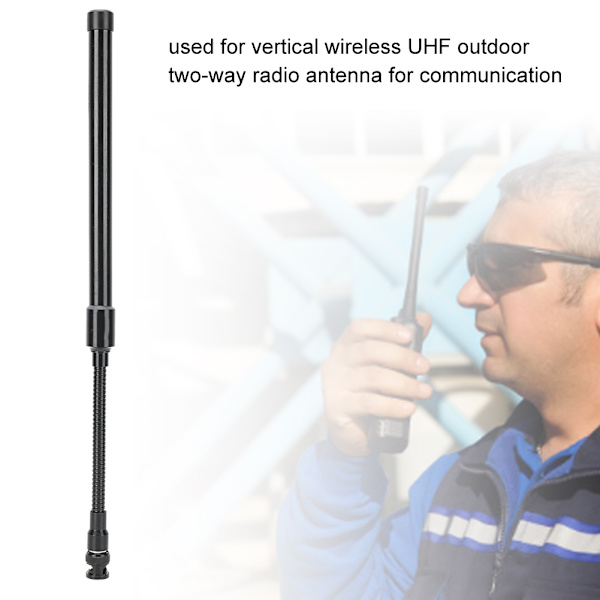 BNC Høyforsterkende Antenne UV Dual Band 144/430Mhz Toveis Radioantenne for Kenwood