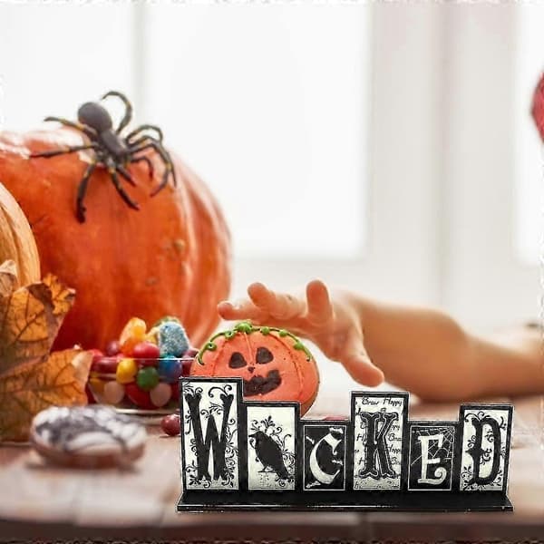 2025 For Desk Decorations Halloween Crow Spider Web Desktop Decoration Art Craft Home Table Centerpiece Office Study Room Decor