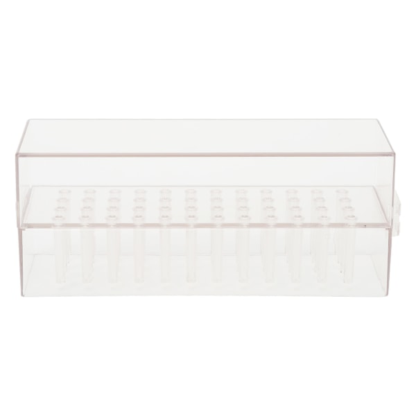 48 Hål Akryl Nagel Dill Bits Hållare Organizer Borr Bits Display Förvaringslåda Transparent spik Bits Container Case