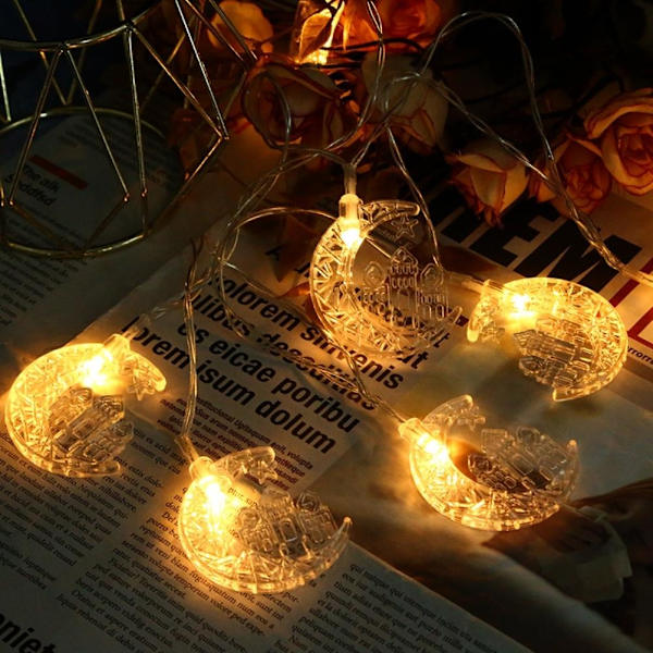 Eid LED Star Moon Light String Mubarak Ramadan -koristelu kodin ramadan-juhliin EID-lyhtykoriste
