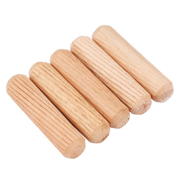 100 stk./sæt Træpinde Cross Grain DIY Træstifter til møbler M10 x 40mm