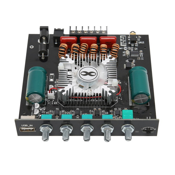 BT Power Amplifier Board Stereo 2.1 Channel Inbyggd kylfläkt USB Amplifier Board DC15‑36V