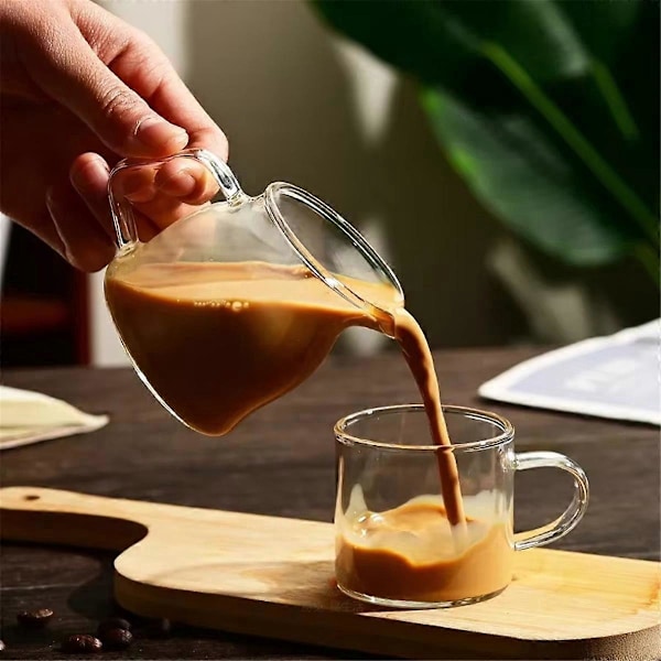 Mini Kaffekopp med Håndtak, Håndlaget Latte Kalvemelk Bryggekopp Som Vist