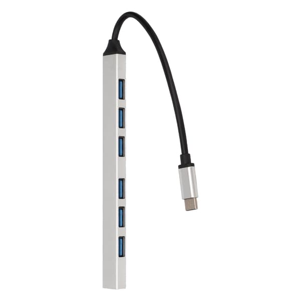 Type C Hub 7 i 1 aluminiumslegering 5 Gbps transmission bredt kompatibel Type C dockingstation til pc-bærbar computer