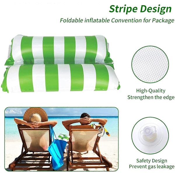 Uppblåsbar Poolmadrass, 2-pack Poolleksaker för Vuxna, Multifunktionell 4-i-1 Flytande Vattenhängmatta, Drivare för Pool, Sjö, Strand, Flod