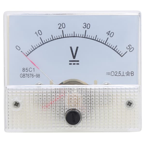 85C1 DC 0~50V Pekare DC Voltmeter DC Panelmätare Mätinstrument Inbyggd Installation