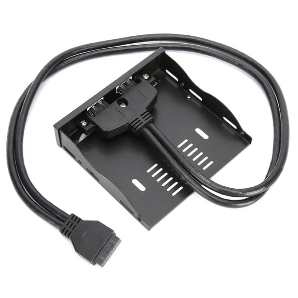 USB3.0 Diskett Frontpanel 3.5' Diskettbrønn 19 Pin til 2 Grensesnitt USB3.0 HUB