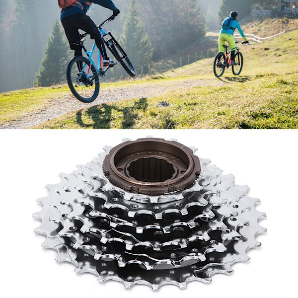 Kromplate sykkelsvinghjul bak frihjul erstatningstilbehør for terrengsykkel 6 speed