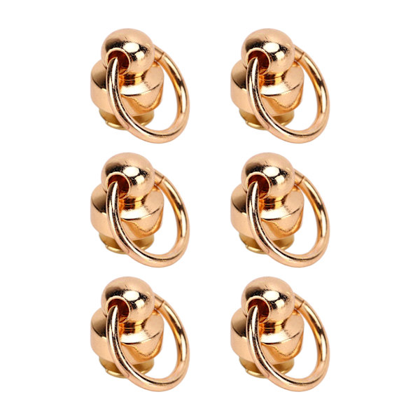 200 set mässingsnitar plånbok kulnitar 9mm hög hållbarhet koppar dragring nit DIY mobiltelefon skal handväska guld