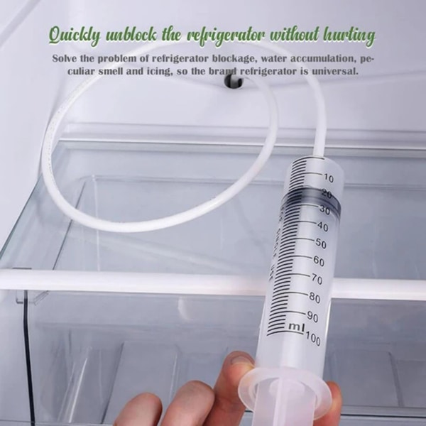Jääkaapin tyhjennysreikien poistotyökalusarja Uudelleenkäytettävä jääkaapin tyhjennysreikien poistolaite kotijääkaappiin