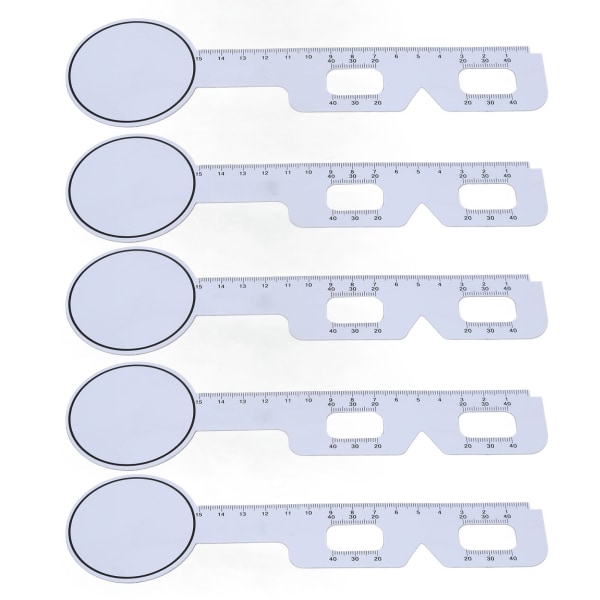 5 stk Øyepupillavstandsmåler Utjevning av kanter forhindrer sklihåndtak Oftalmisk måleverktøy