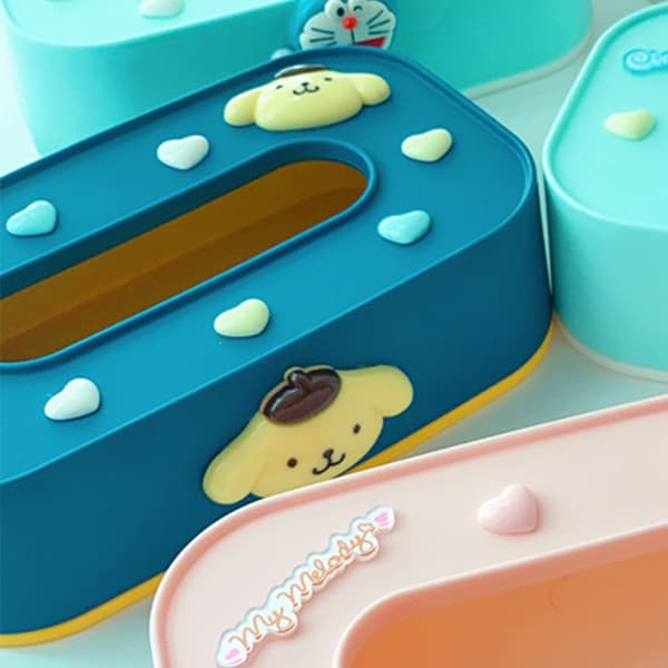 Søt løftbar tørkepapirboks Rektangulær plastfri justerbar løftbar tørkepapirboks for soverom stue Big Head Pudding