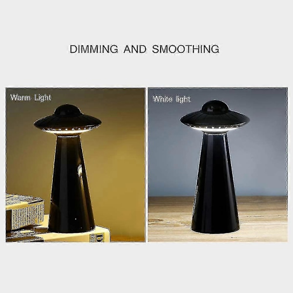 Ufo Led Natlampe til Børn, Flimmerfri USB Genopladelig Sengelampe Skrivebordslampe med 3 Lysindstillinger Fødselsdag Halloween & Julegaver til Bab