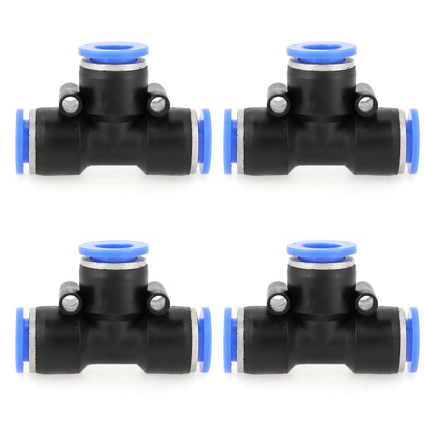 10 st 10 mm 3/8 T-typ pneumatisk koppling luftledning snabbkoppling rörfog