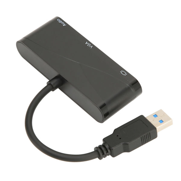 USB til HD Multimedia Interface 2 i 1 Sort 1080P 60HZ 5Gbps USB 3.0 til VGA-adapter til mødeunderholdning