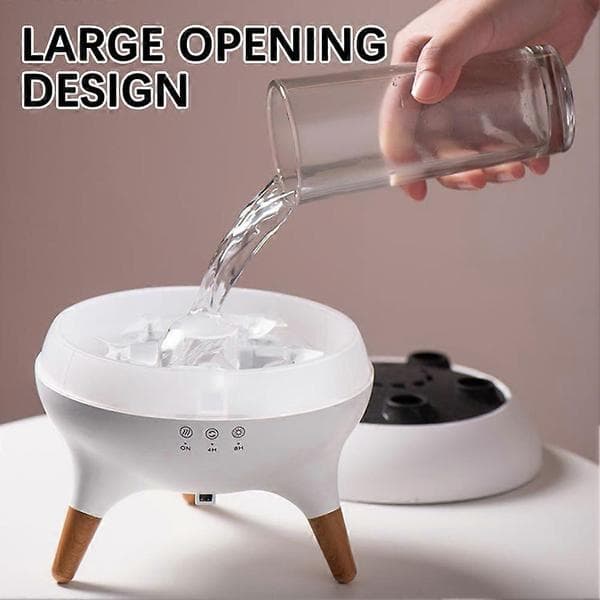 Eterisk oljediffuser med 7 farger LED-lys og timerfunksjon for hjemmet
