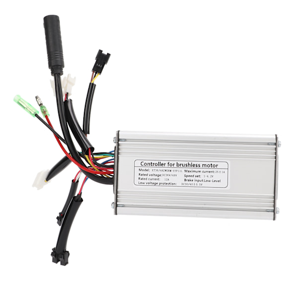 36/48V KT‑25A Elektrisk sykkel firkantbølgekontroller Sykkel 9mos SM-kontroller med lyslinje