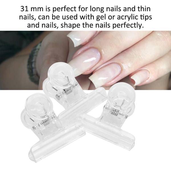 5 stk C Curve Nail Extension Clips Multifunktionelt plast Negle Art Accessories Transparent