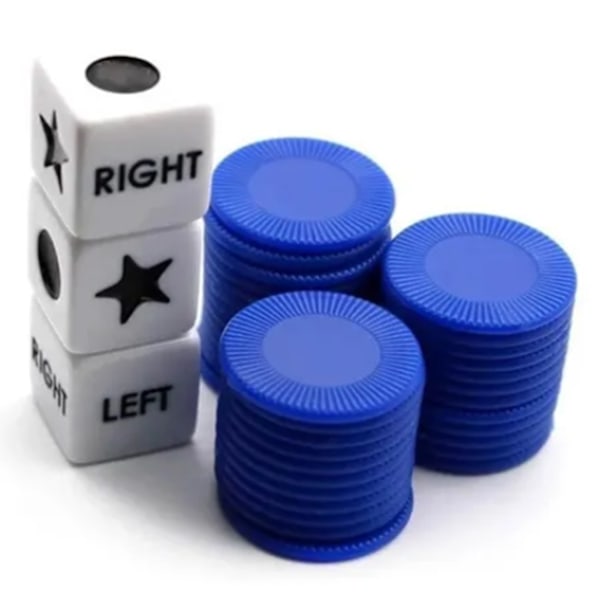 Dice Game Set 3 Dices 24 Chips Fast Paced Enhance Relationship Board Game for Home Travel All Ages