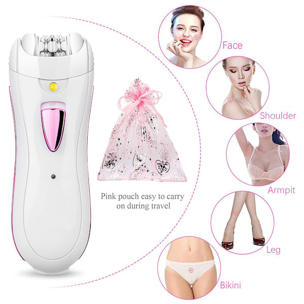 Ansigts Epilator Dame Ansigtshår Fjerner Øjenbryn Mini Hårfjerningsapparat Elektrisk Hårfjerner til Intimområde EU Stik 110-240v