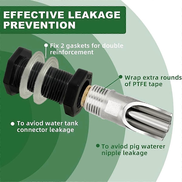 5 st Pig Waterer Nipples, Automatisk Pig Nipple Water Drinker