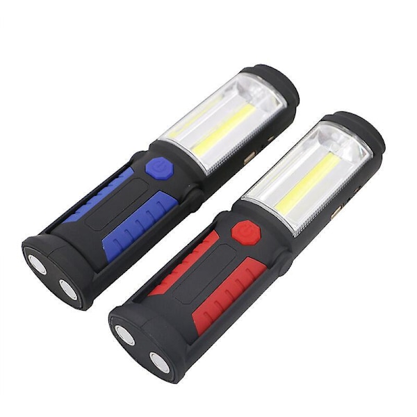 LED Arbejdslampe Inspektionslampe 3W COB Ultra Lys USB Genopladelig Arbejdslampe med 180 Graders Roterende Magnetisk Base til Camping, Natfiskeri, DI