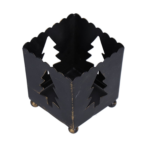 2 stk lysestake svart solid holdbar premium jern enkel unik design sikker stabil lysestake for bord peis svart tre