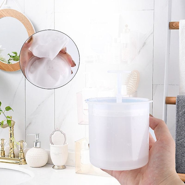 Ansiktsrengöringsfoam-set med 2 stycken, rosa och vit, djuprengörande verktyg, resevänligt