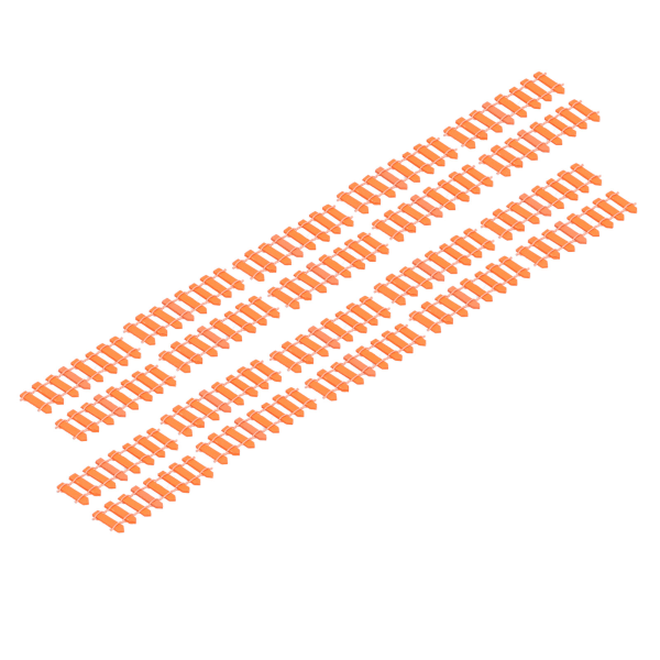20 STK Miniatyr bøybart lite gjerde for hjemmehageplantepotte DIY-prosjekt Mikrolandskap oransje